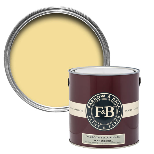 Farrow & Ball 750ml Flat Eggshell Dayroom Yellow No.233