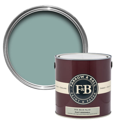Farrow & Ball 750ml Flat Eggshell Dix Blue No.82