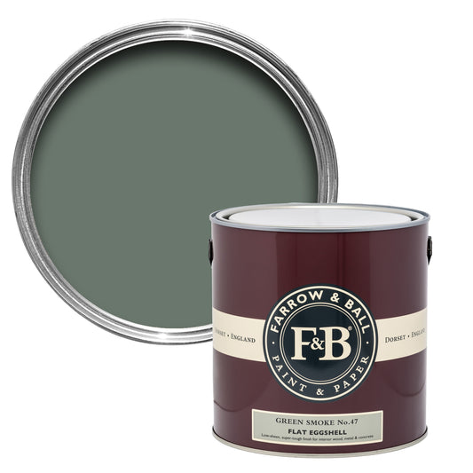 Farrow & Ball 750ml Flat Eggshell Green Smoke No.47