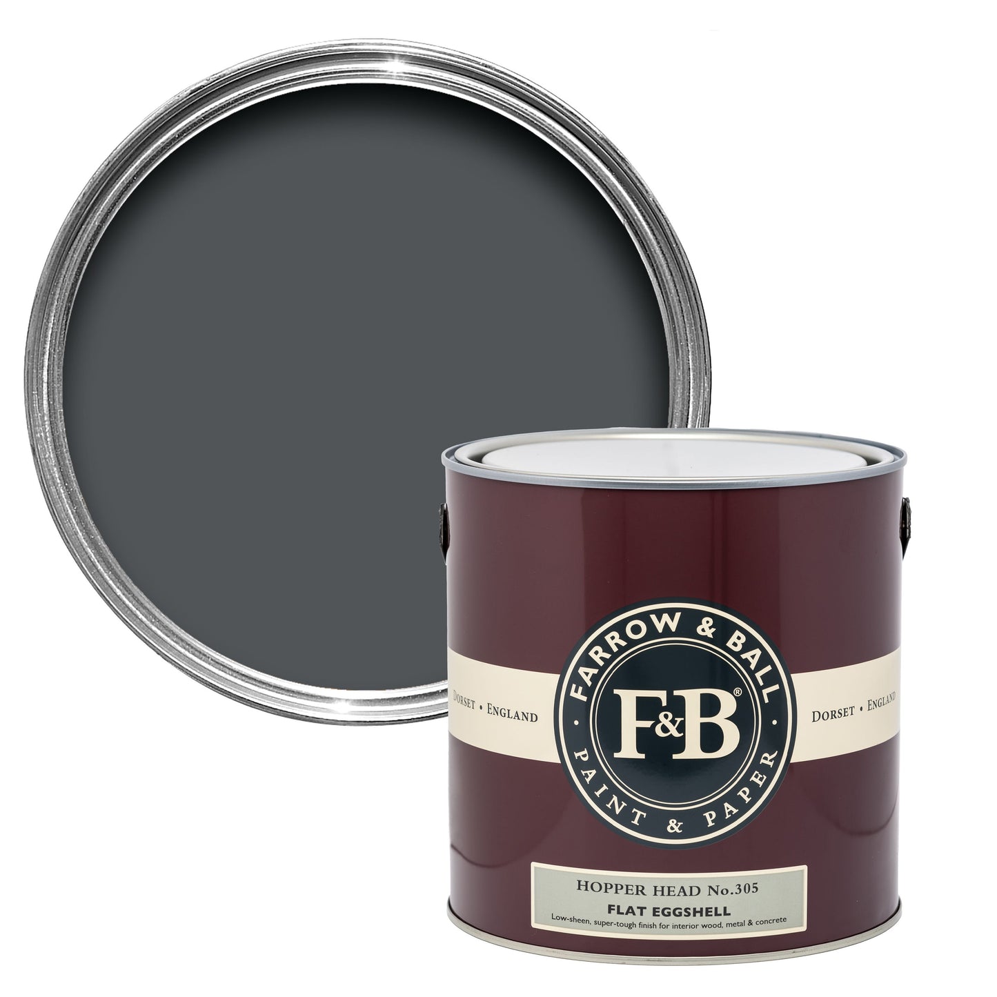 Farrow & Ball 2.5L Flat Eggshell Hopper Head No.305