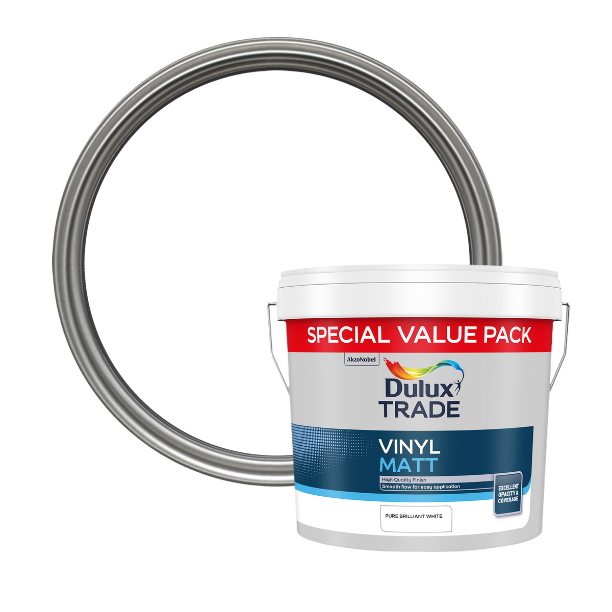 Dulux Trade Vinyl Matt Pure Brilliant White S.V.P. - 7.5 Litre