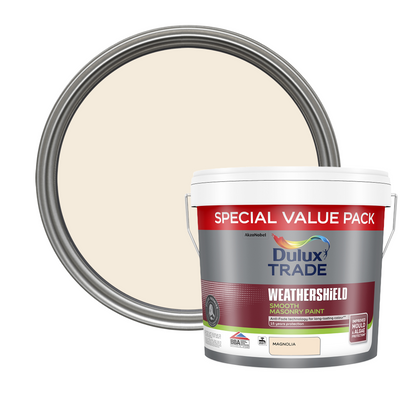 Dulux Trade WeatherShield Smooth Masonry Paint - Magnolia