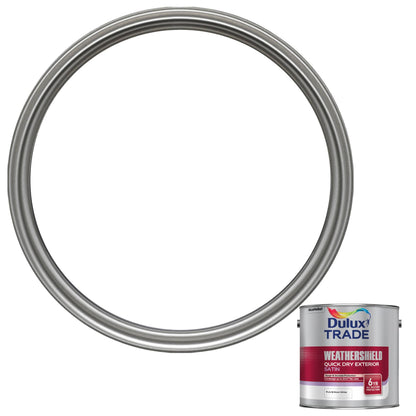 Dulux Trade WeatherShield Quick Dry Exterior Satin Paint - Pure Brilliant White