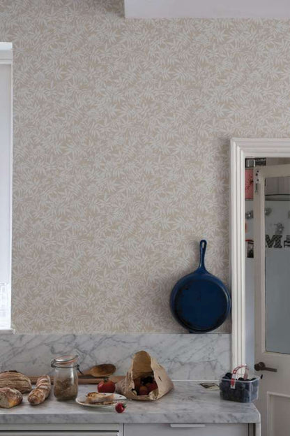 Farrow & Ball Jasmine wallpaper in a room setting