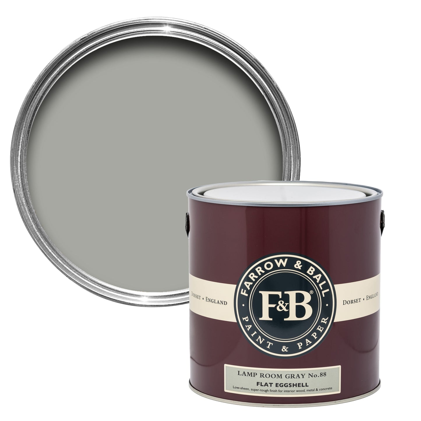Farrow & Ball 2.5L Flat Eggshell Lamp Room Gray No.88