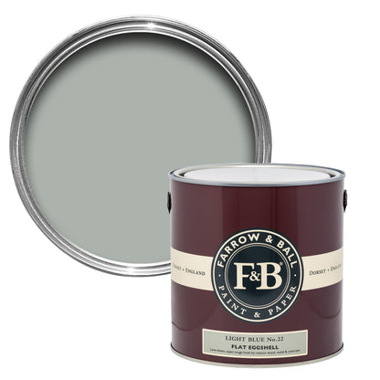 Farrow & Ball 5L Flat Eggshell Light Blue No.22