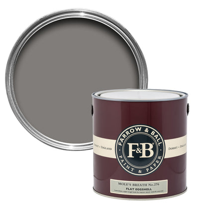 Farrow & Ball 2.5L Flat Eggshell Mole's Breath No.276
