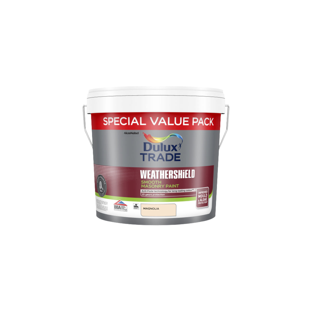 Dulux Trade WeatherShield Smooth Masonry Paint - Magnolia