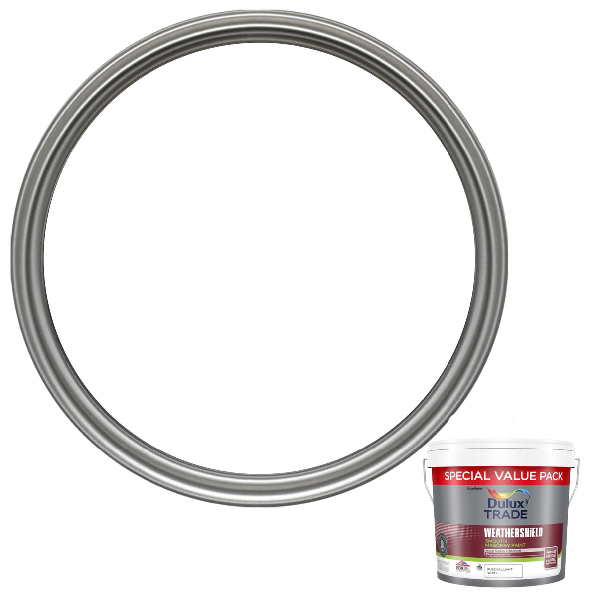 Dulux Trade WeatherShield Smooth Masonry Paint - Pure Brilliant White