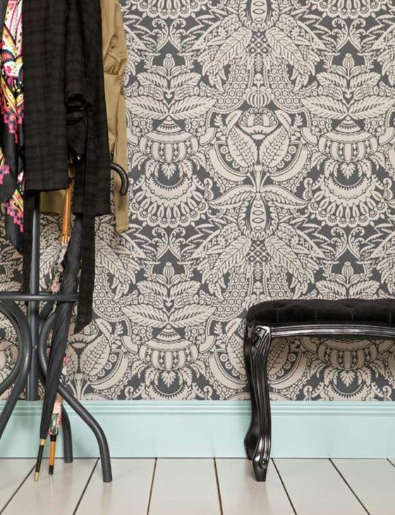 Farrow & Ball Orangerie wallpaper in a room setting