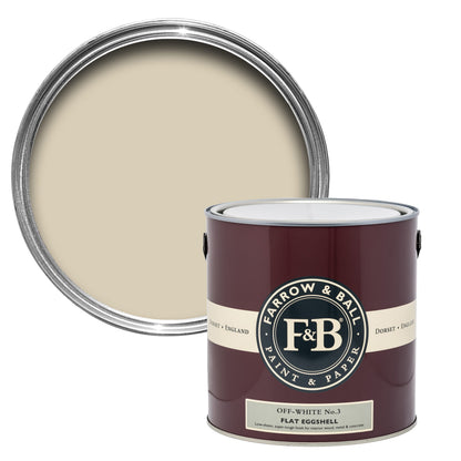 Farrow & Ball 750ml Flat Eggshell Off White No.3
