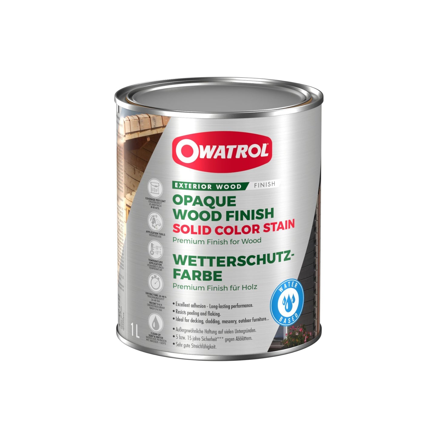 Owatrol SOLID COLOR STAIN : Opaque wood finish Exterior Wood Black