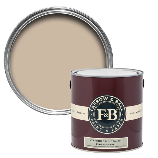 Farrow & Ball 5L Flat Eggshell Oxford Stone No.264