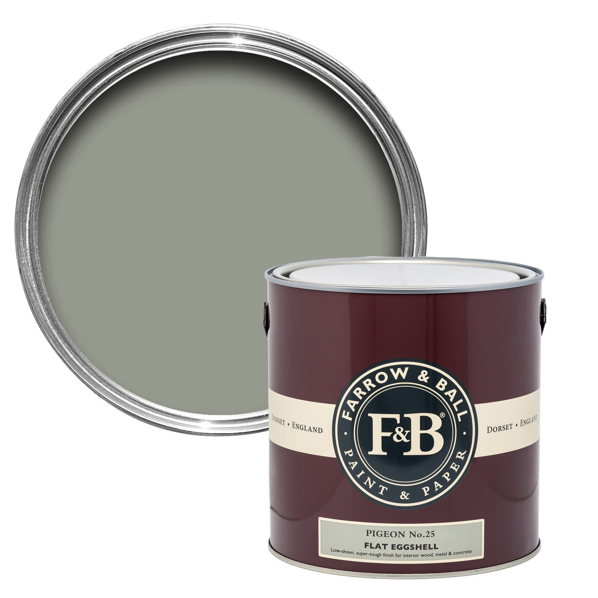 Farrow Ball 2 5L Flat Eggshell Pigeon No 25 Painters Paradise farrow-ball-2-5l-flat-eggshell-pigeon-no-25-painters-paradise