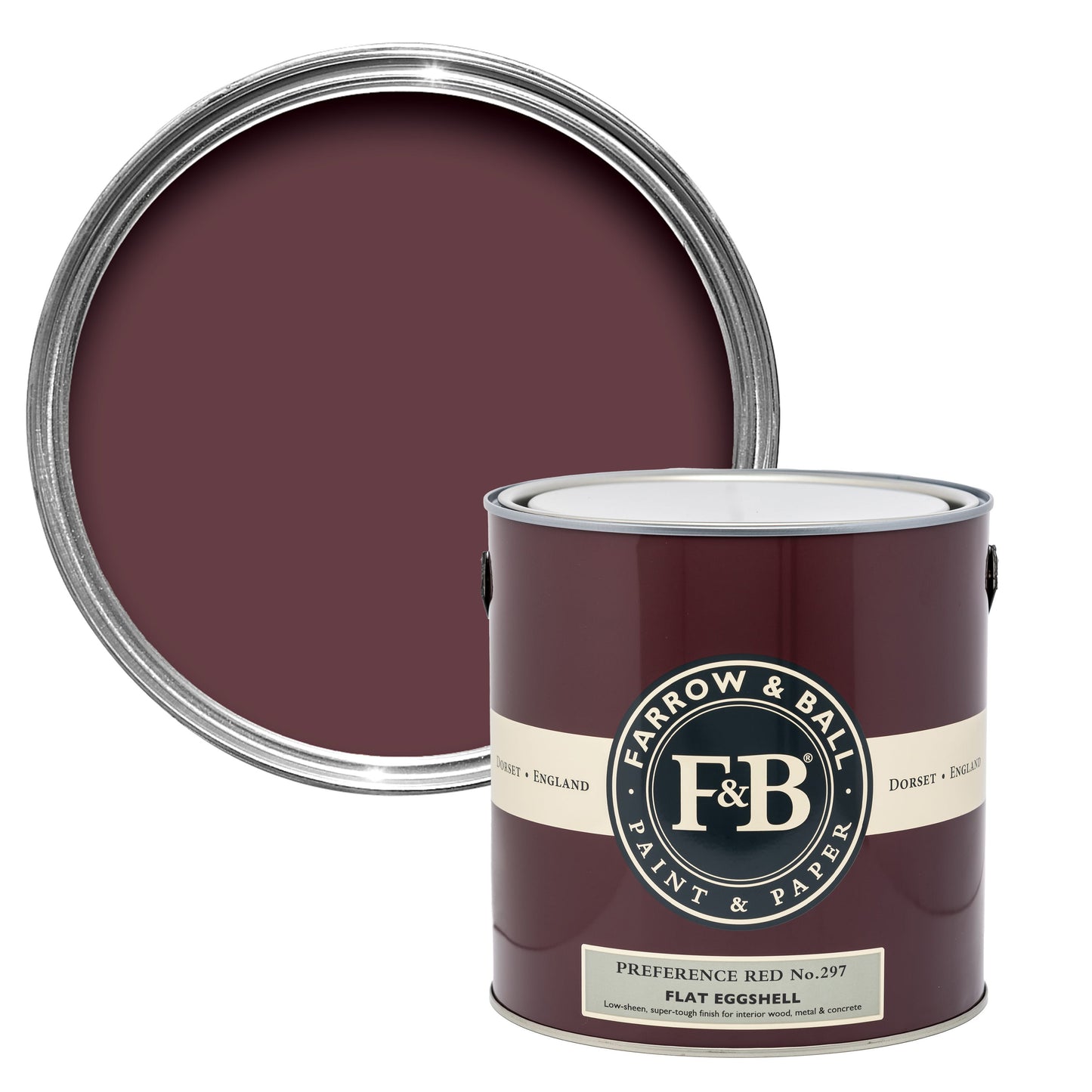 Farrow & Ball 5L Flat Eggshell Preference Red No.297