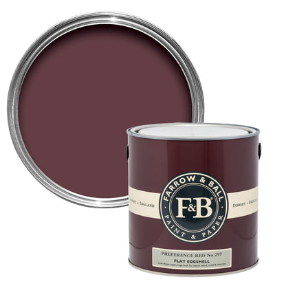 Farrow & Ball 2.5L Flat Eggshell Preference Red No.297