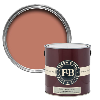 Farrow & Ball 2.5L Flat Eggshell Red Earth No.64