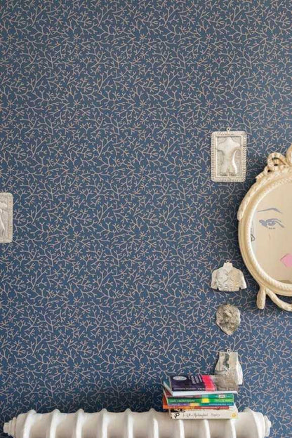 Farrow & Ball Samphire wallpaper in a room setting