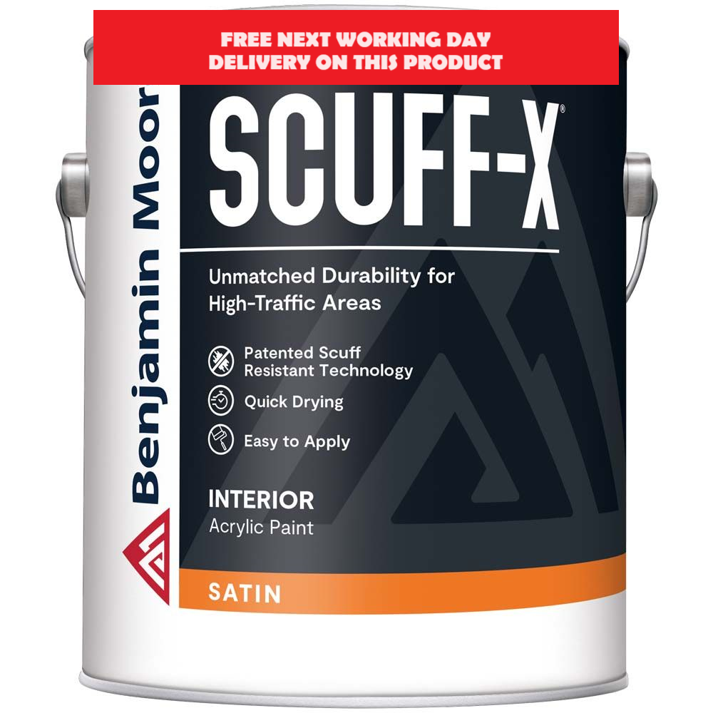 Benjamin Moore Scuff X Satin Super White Gallon Tin