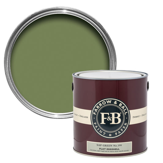 Farrow & Ball 2.5L Flat Eggshell Sap Green No.199