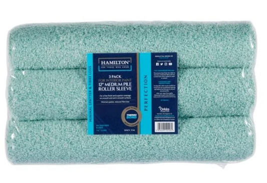 Hamilton Perfection Medium Pile Roller TRIPLE PACK - 12"X 3