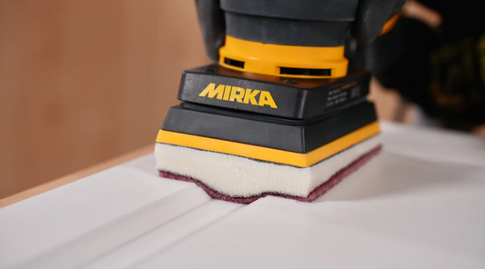 Mirka Deos Profile Sanding Kit 25mm Foam Interface Plus 5X Mirlon Pads