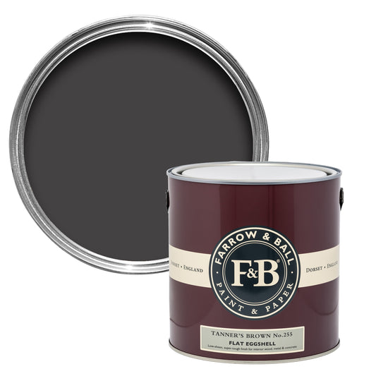 Farrow & Ball 2.5L Flat Eggshell Tanners Brown No.255