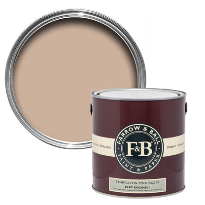 Farrow & Ball 5L Flat Eggshell Templeton Pink No.303