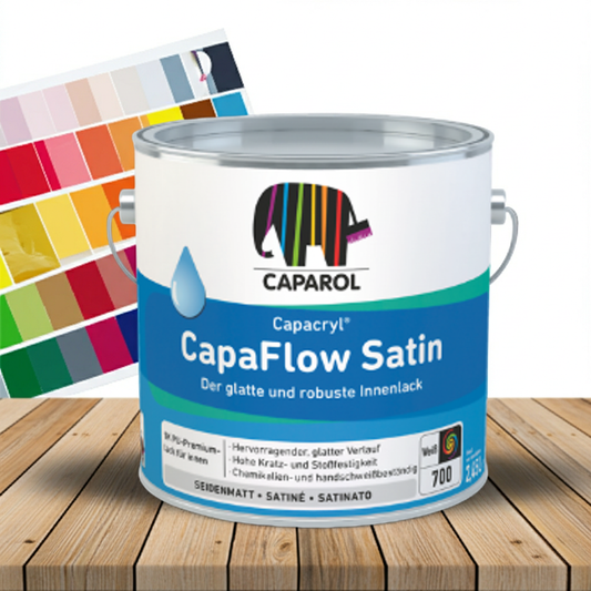 Caparol CapaFlow Satin Water Based Enamel Paint For Interior Wood & Metal White 2.5L