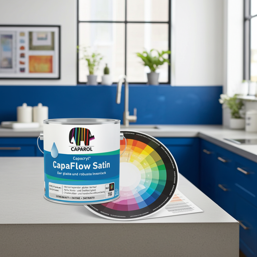 Caparol CapaFlow Satin Water Based Enamel Paint For Interior Wood & Metal White 2.5L