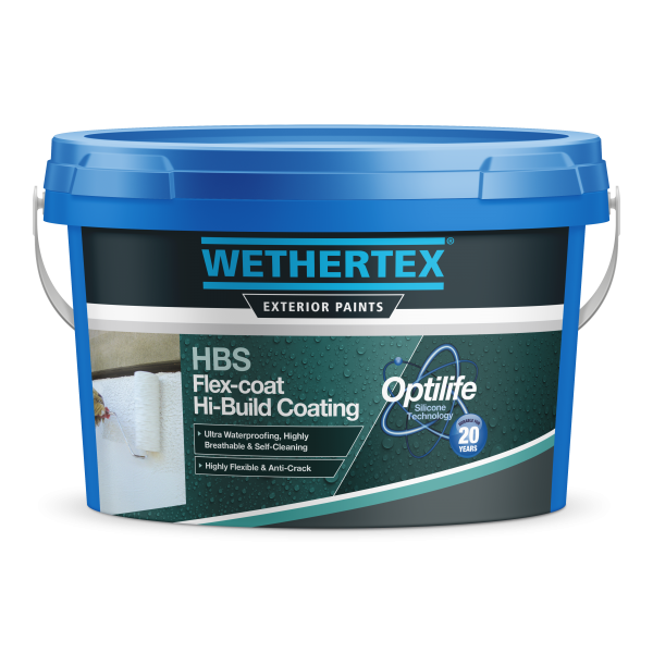 Wethertex HBS FlexCoat High Build Silicone Textured Coating  - White - 15kg