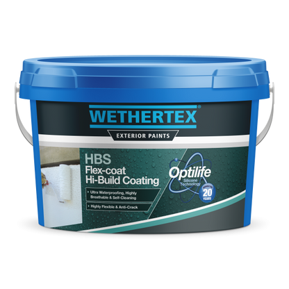 Wethertex HBS FlexCoat High Build Silicone Textured Coating  - White - 15kg