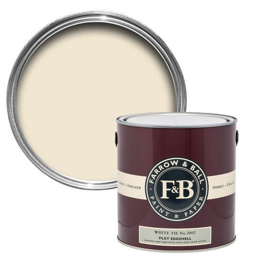 Farrow & Ball 2.5L Flat Eggshell White Tie No.2002