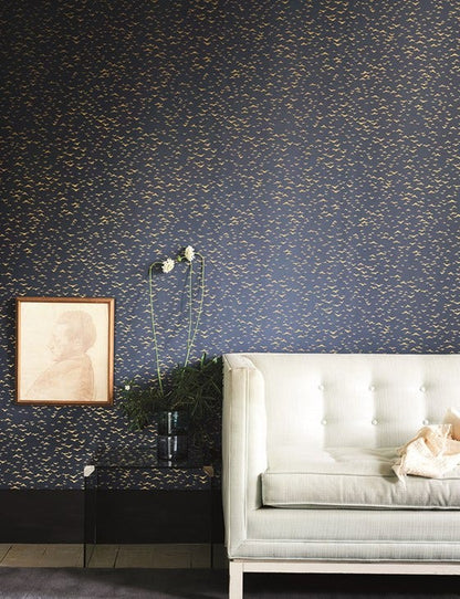Farrow & Ball Yukutori wallpaper in a room setting