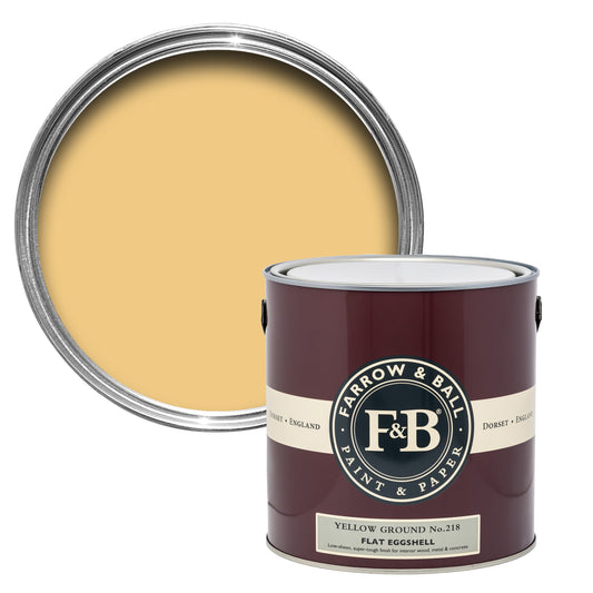 Farrow & Ball 750ml Flat Eggshell Yellow Ground No.218