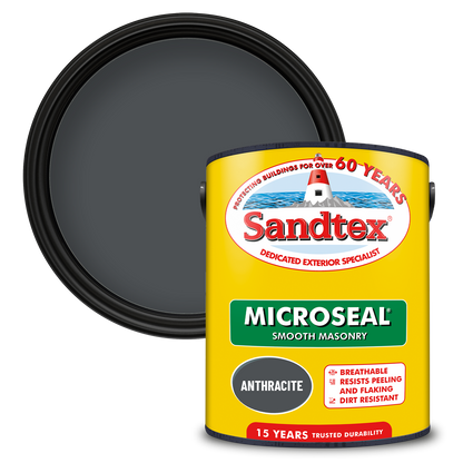 Sandtex 15 Year Weatherproof Exterior Wall Paint - Anthracite