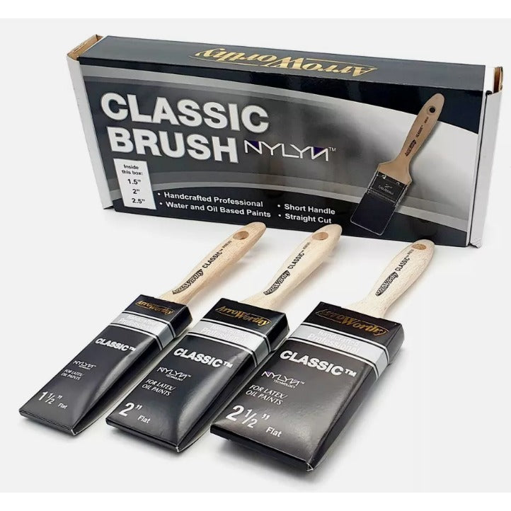 Arroworthy Classic Straight Cut Brush Set 3 Pack