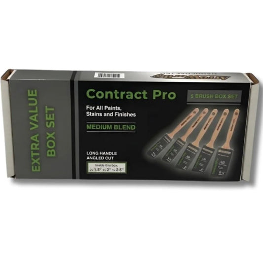 Arroworthy Contract Pro Angle Cut Brush Set Special Value 5 Pack