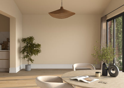 Dulux Heritage Bathstone Beige on the walls of a room setting