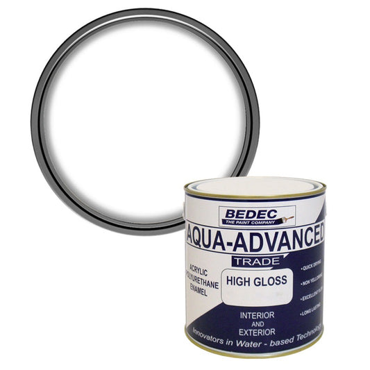 Bedec Aqua Advanced High Gloss Paint, Brilliant White