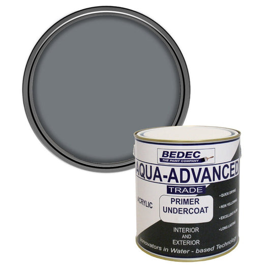 Bedec Aqua Advanced Primer Undercoat Paint, Dark Grey
