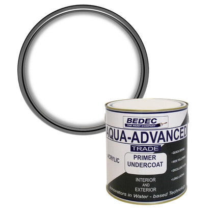Bedec Aqua Advanced acrylic Primer Undercoat Paint, White