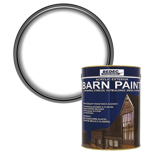 Bedec Barn Satin Paint, White