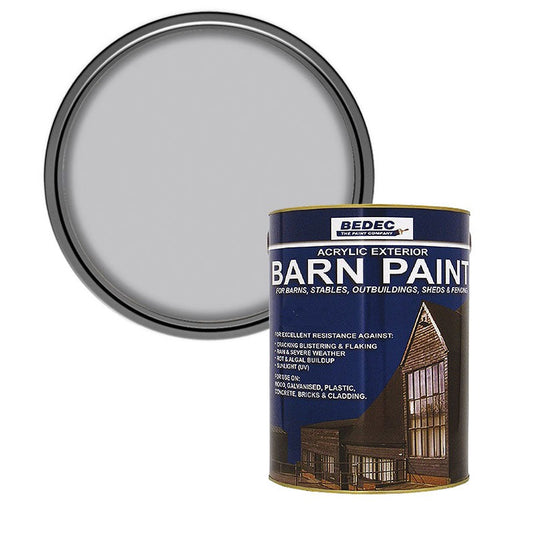 Bedec Barn Semi Gloss Paint, Light Grey