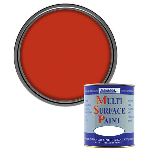Bedec Multi Surface Soft Gloss Paint, Red Cossack