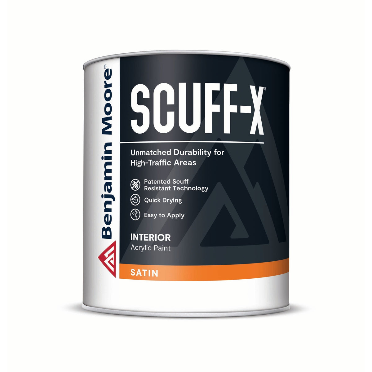Benjamin Moore Scuff-X Satin Super White, 1 Quart (946ml)