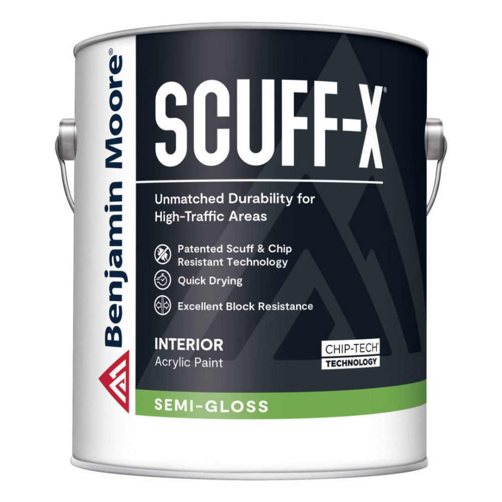 Benjamin Moore Scuff-X Semi-Gloss tin - tinted to Super White OC-152