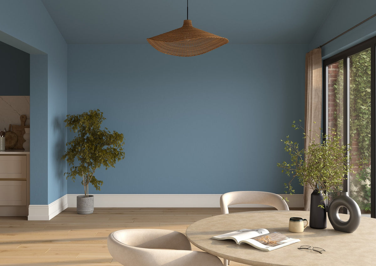 Dulux Heritage Boathouse Blue on the walls of a room setting
