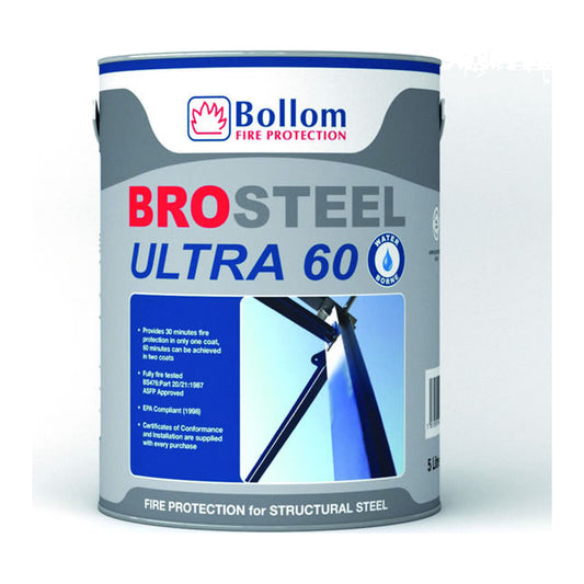 Bollom Brosteel Ultra 60 Intumescent Basecoat - White