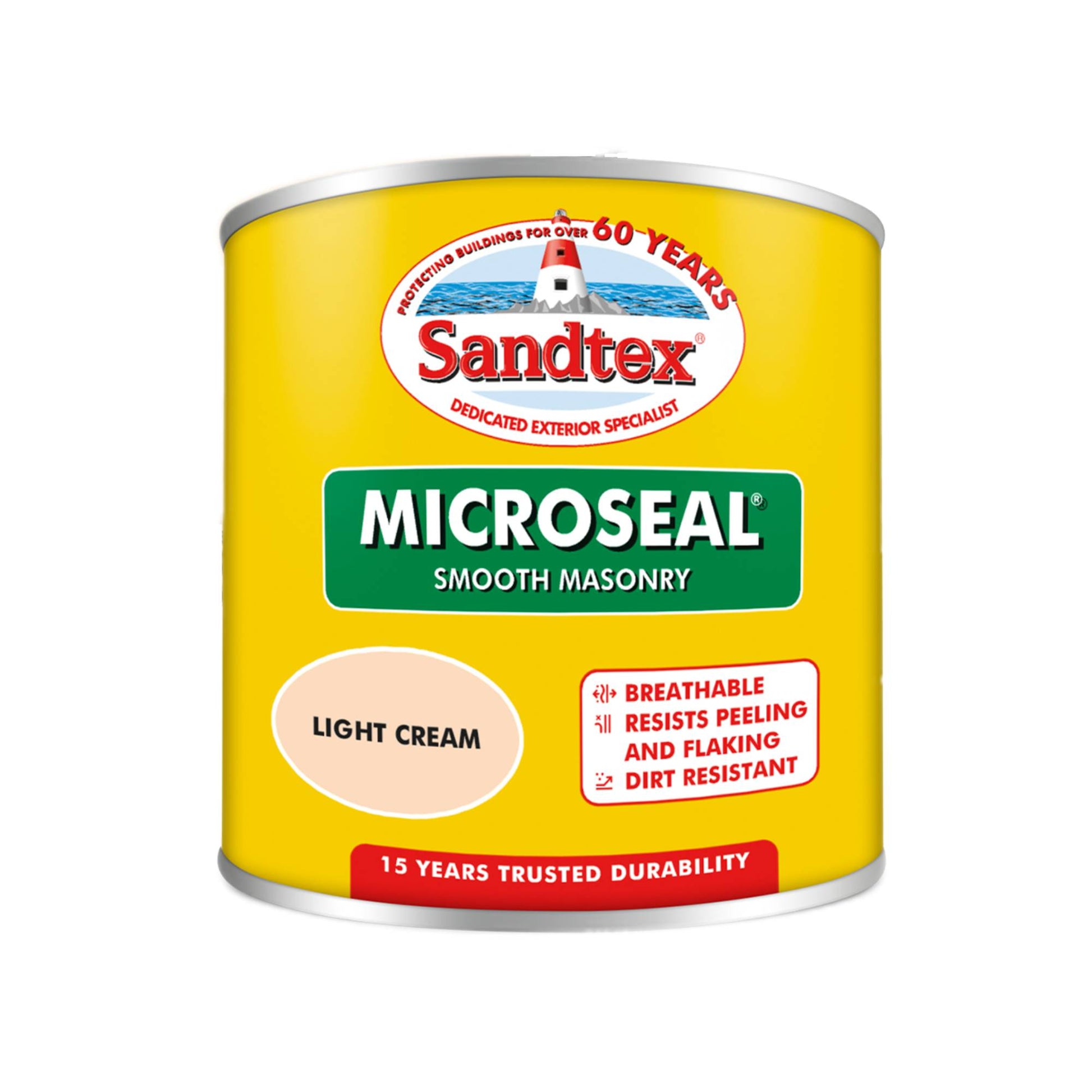 Sandtex 15 Year Weatherproof Exterior Wall Paint - Light Cream